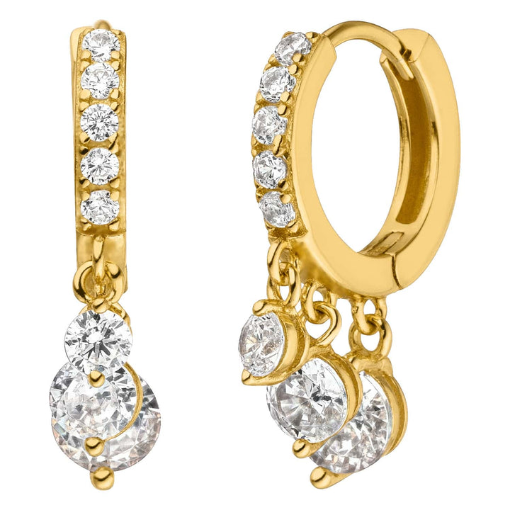 Echtsilber Ohrringe gold 925er Sterling Silber 18K vergoldet