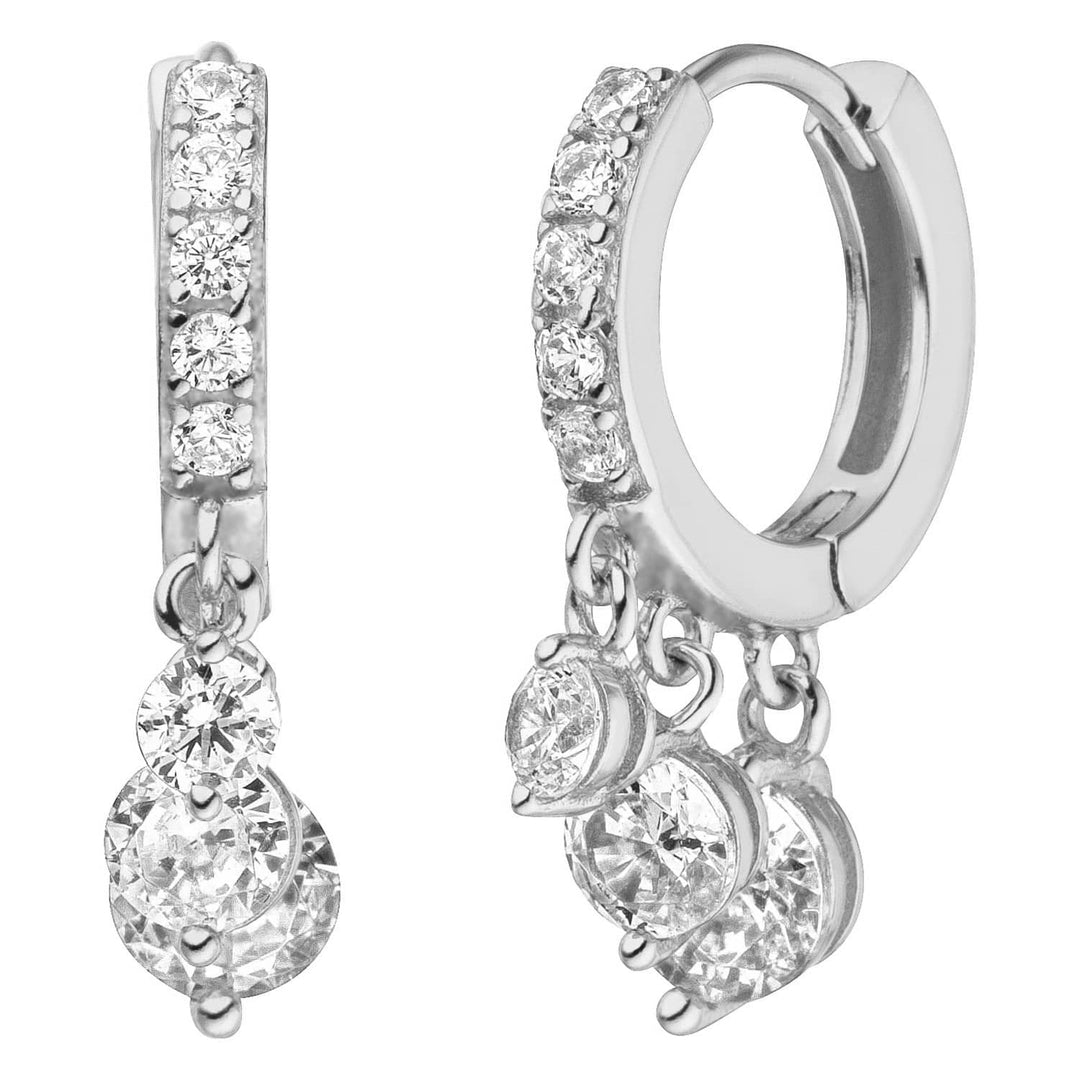Echtsilber Ohrringe silber mit Zirkonia 925er