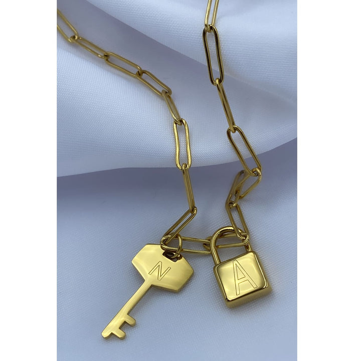 Personalisierte Halskette mit Gravur 18K vergoldet Damen wasserfest