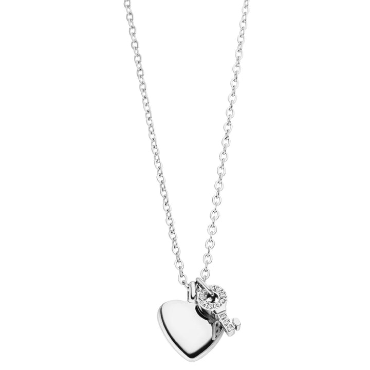 Kette mit Herz und Schlüssel Anhänger silber wasserfest