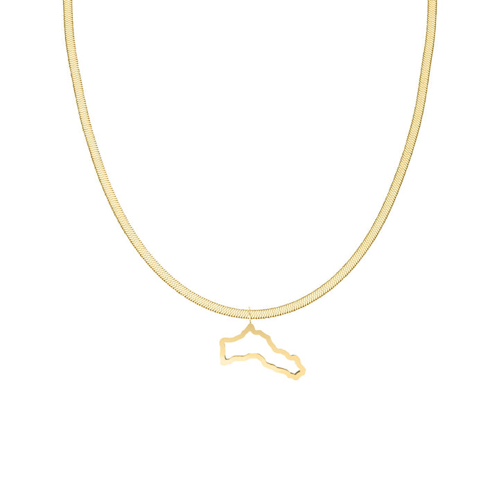 Kurdische Kette Snake Skin Kurdistan Landanhänger gold