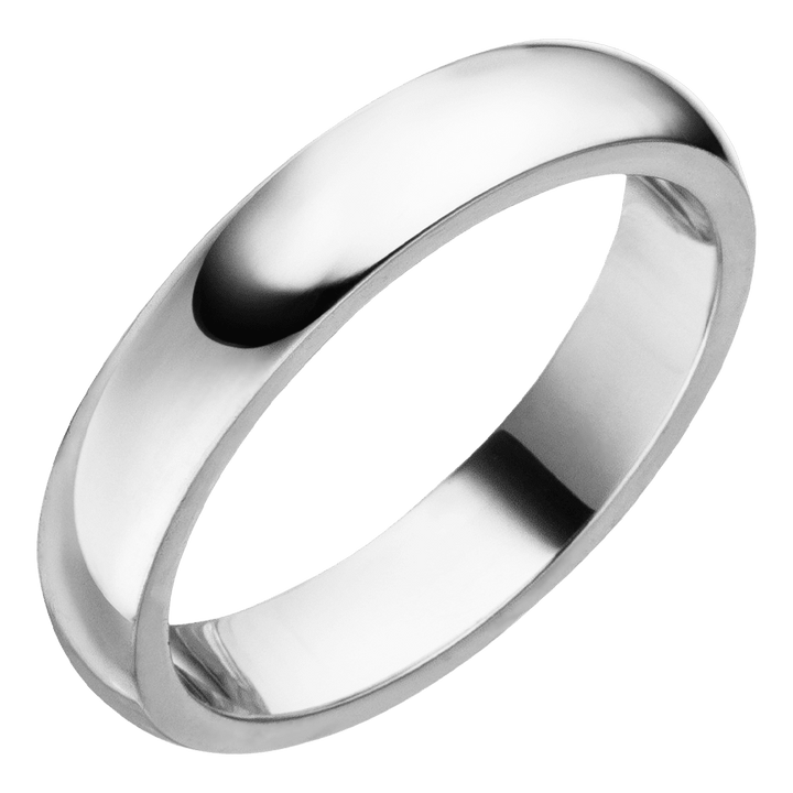 Dezenter Ring Silber Edelstahl wasserfest breit Damen