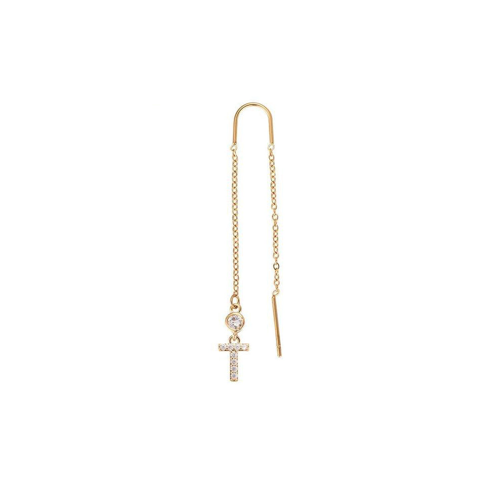 Letter earrings | 18K gold-plated