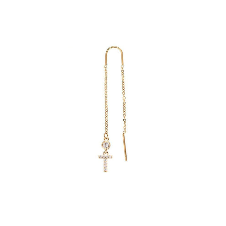 Letter earrings | 18K gold-plated