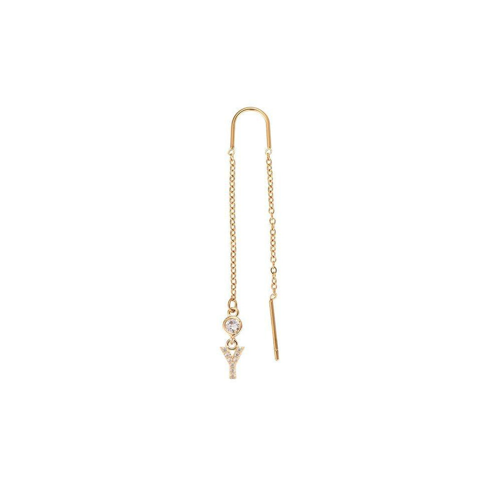 Letter earrings | 18K gold-plated