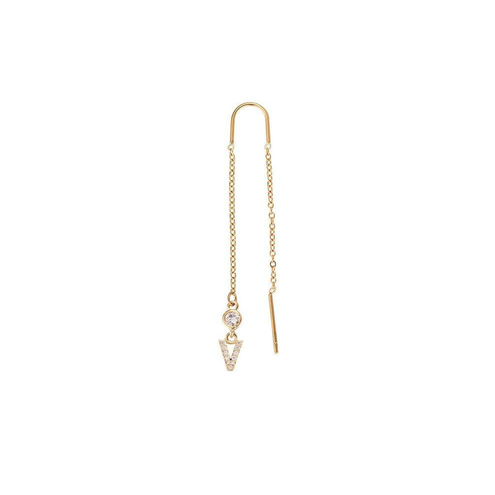 Letter earrings | 18K gold-plated