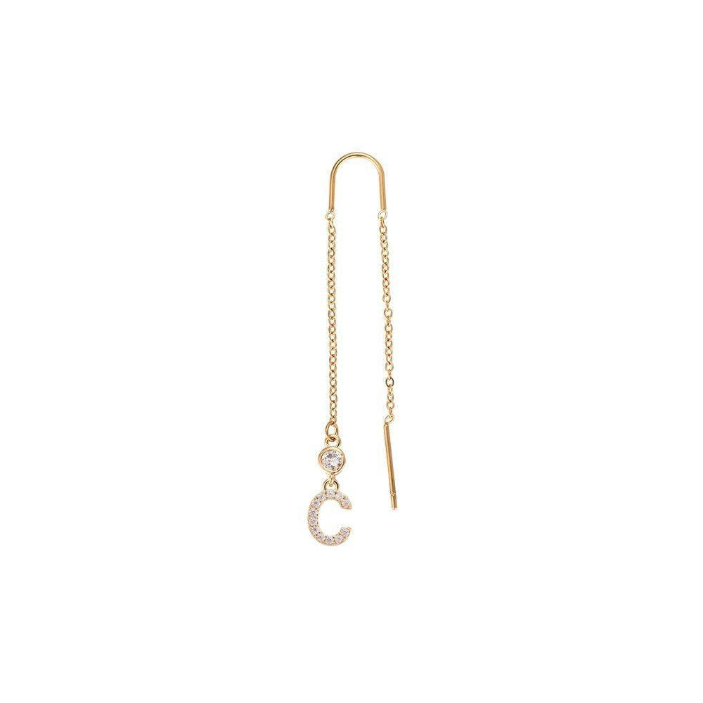 Letter earrings | 18K gold-plated