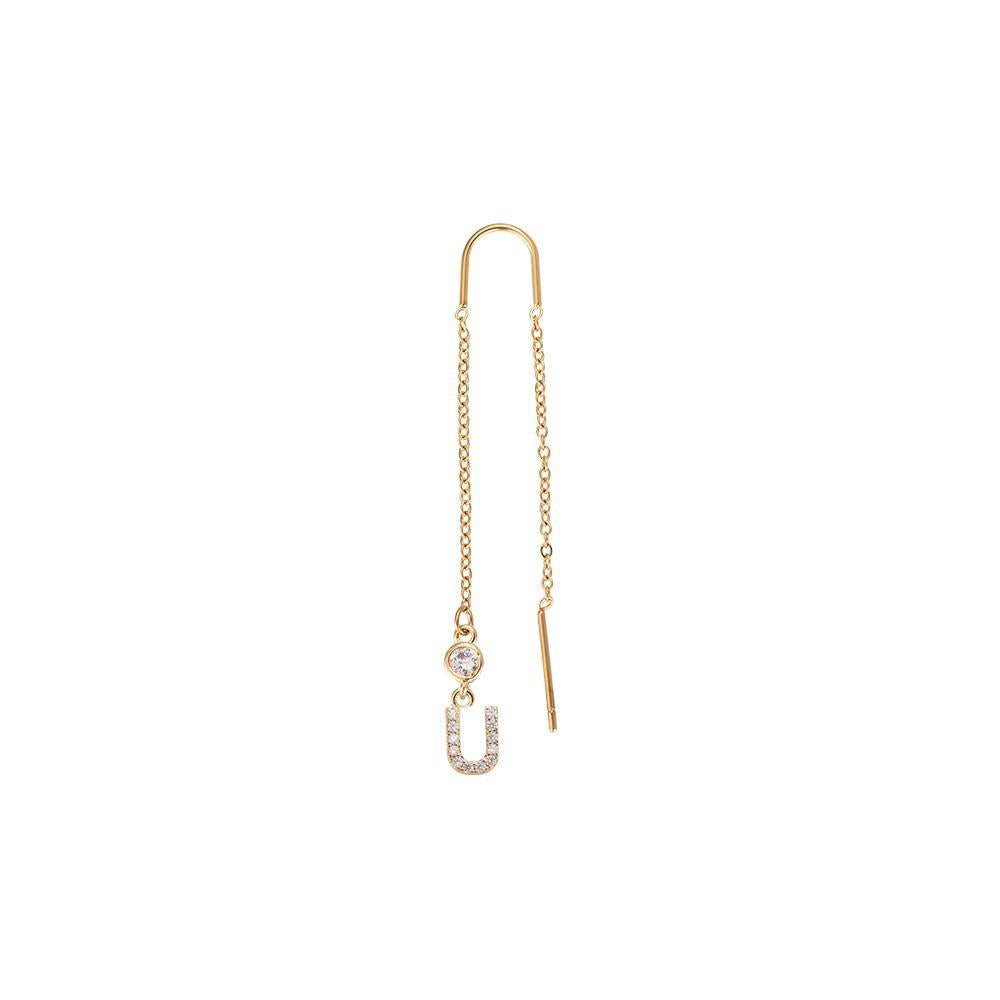 Letter earrings | 18K gold-plated