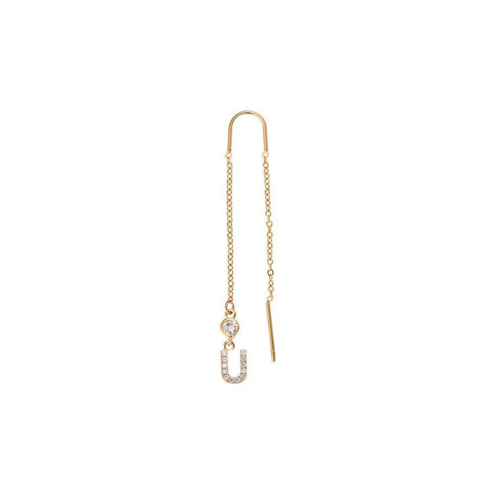 Letter earrings | 18K gold-plated