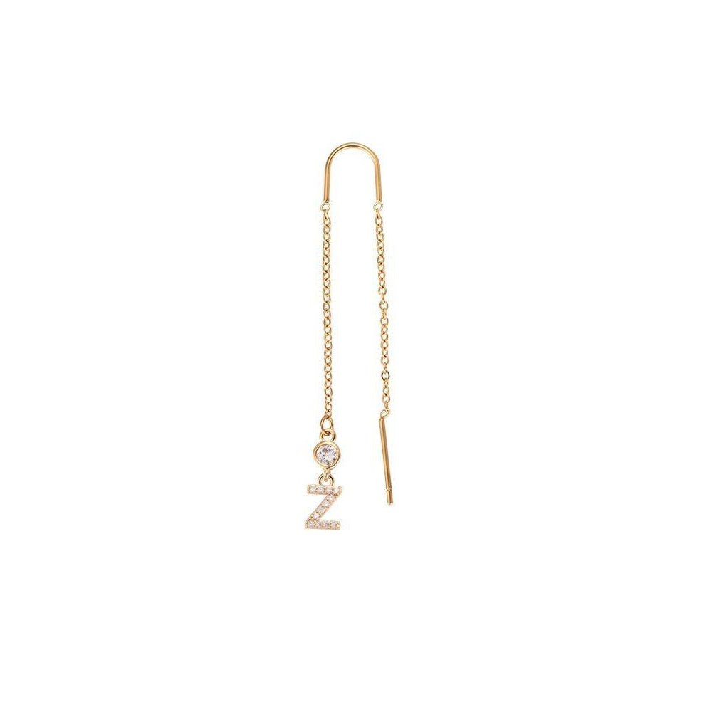 Letter earrings | 18K gold-plated
