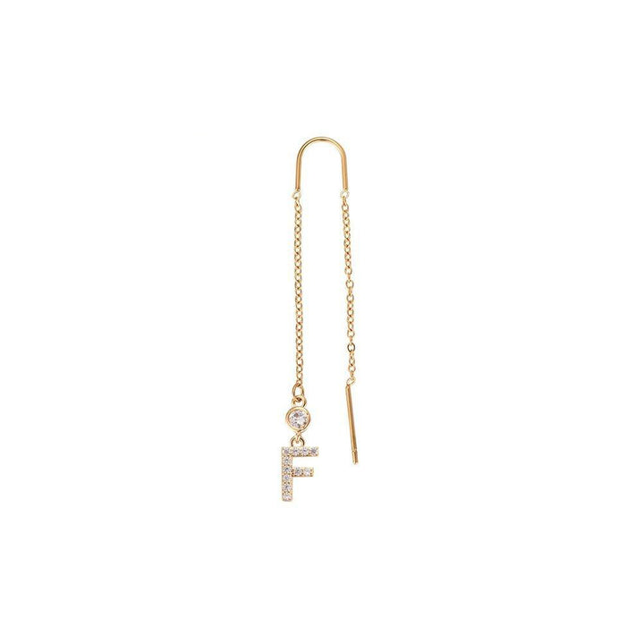 Buchstabenohrhänger gold 14K vergoldet 