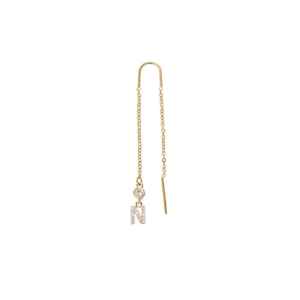 Letter earrings | 18K gold-plated