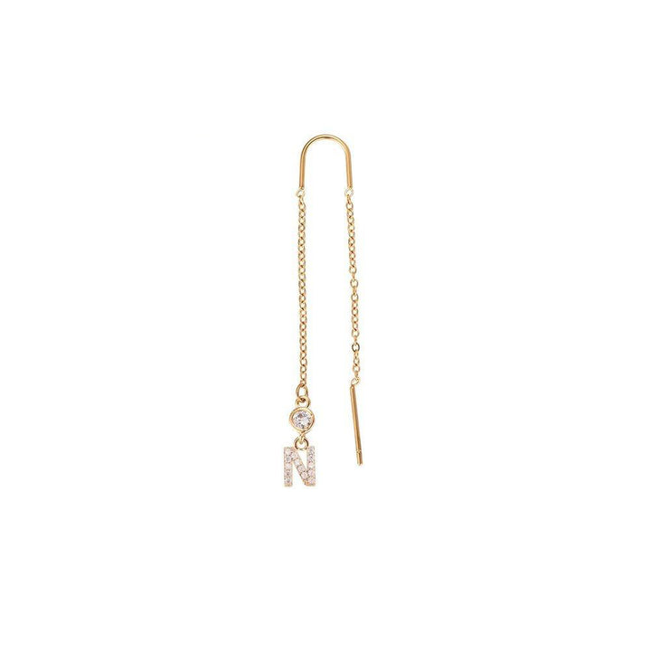 Letter earrings | 18K gold-plated