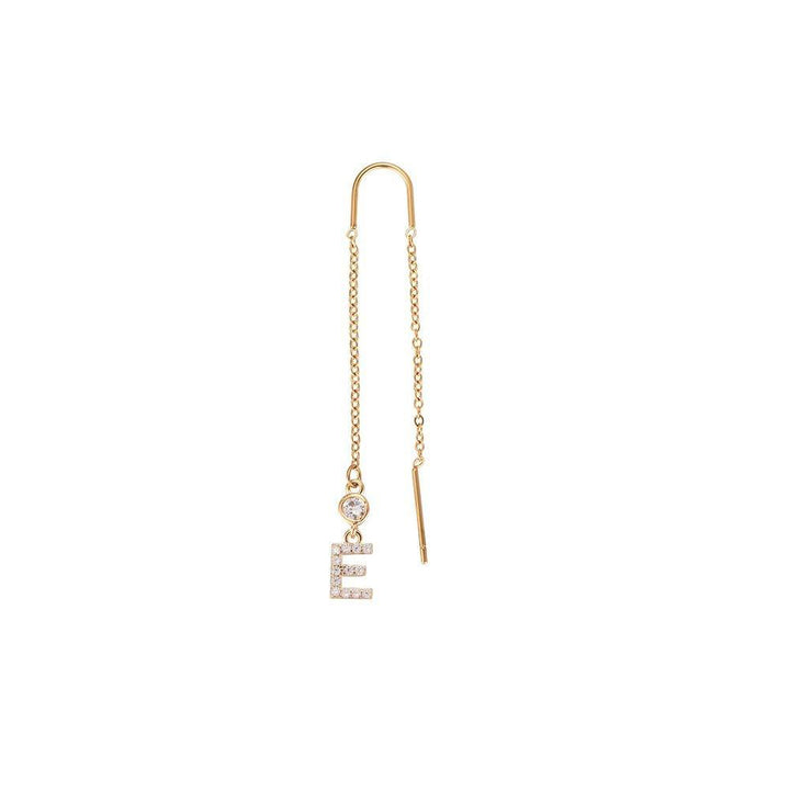 Buchstaben Ohrschmuck gold 14K vergoldet 