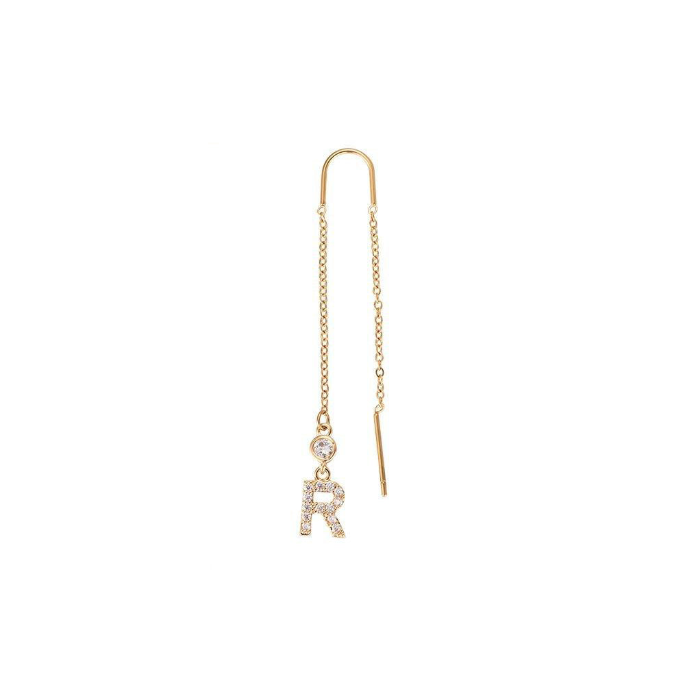Letter earrings | 18K gold-plated