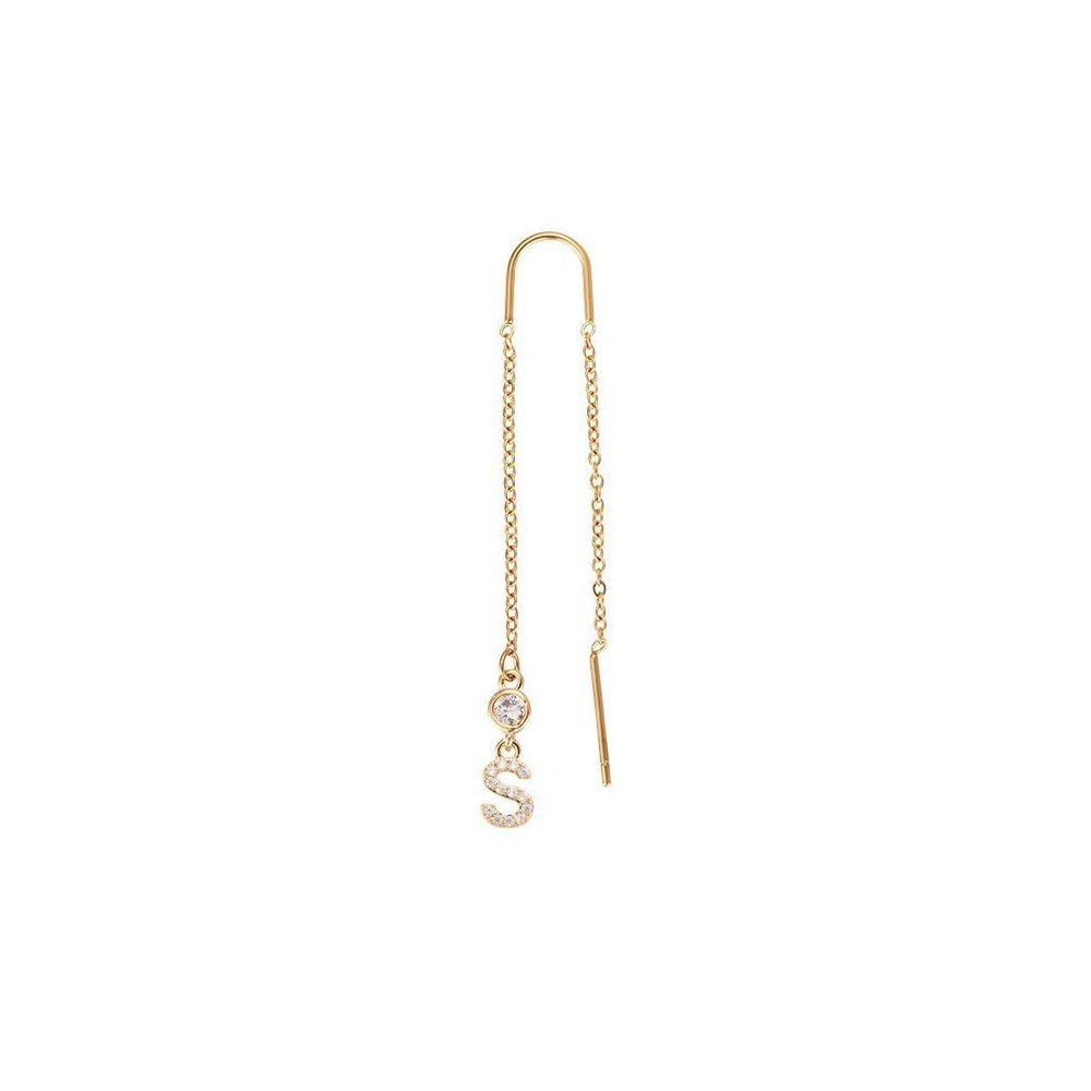 Letter earrings | 18K gold-plated