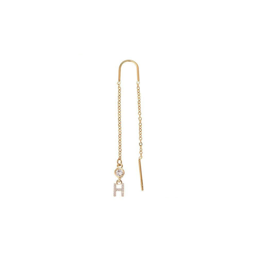 Letter earrings | 18K gold-plated