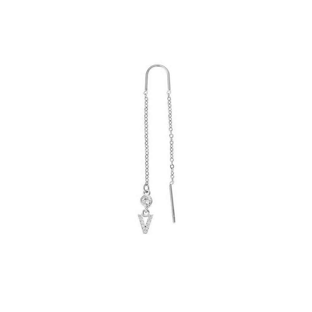 Letter | 14K vergoldeter Ohrhänger - DIAMOND MODE Ohrringe