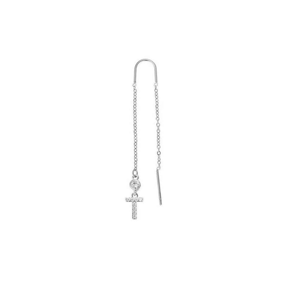 Letter | 14K vergoldeter Ohrhänger - DIAMOND MODE Ohrringe