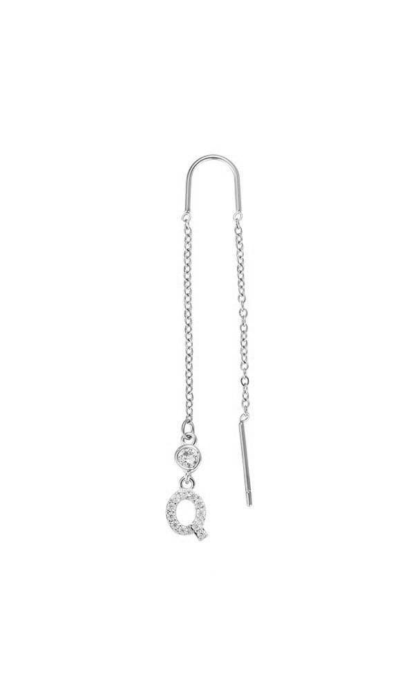 Letter | 14K vergoldeter Ohrhänger - DIAMOND MODE Ohrringe