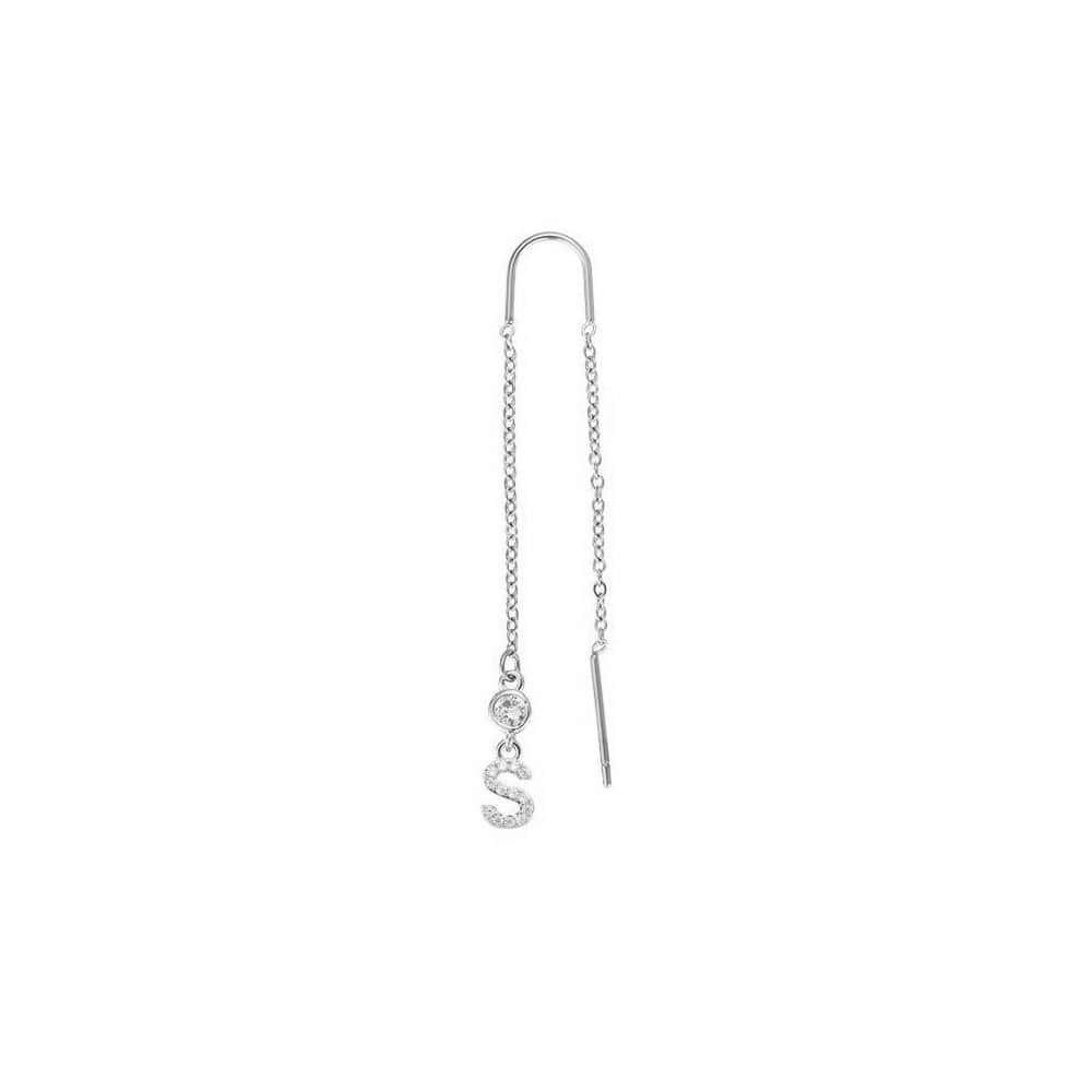Letter | 14K vergoldeter Ohrhänger - DIAMOND MODE Ohrringe