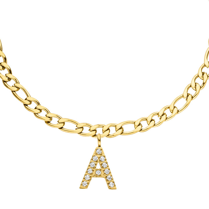 Buchstaben Armband mit Anfangsbuchstabe 18K vergoldet wasserfest