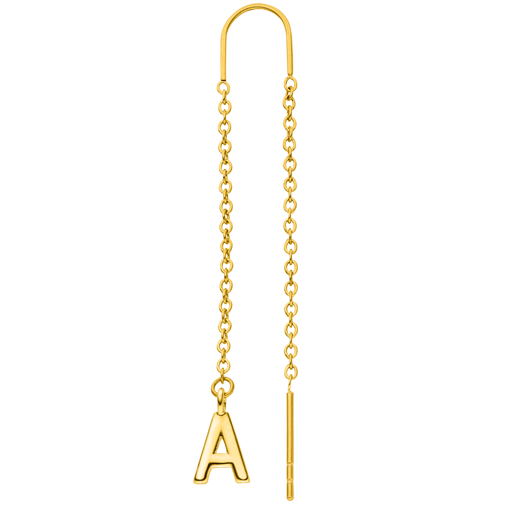 Letter earrings | 18K gold-plated