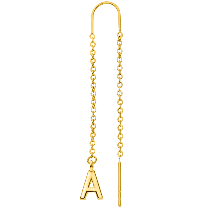 Letter earrings | 18K gold-plated
