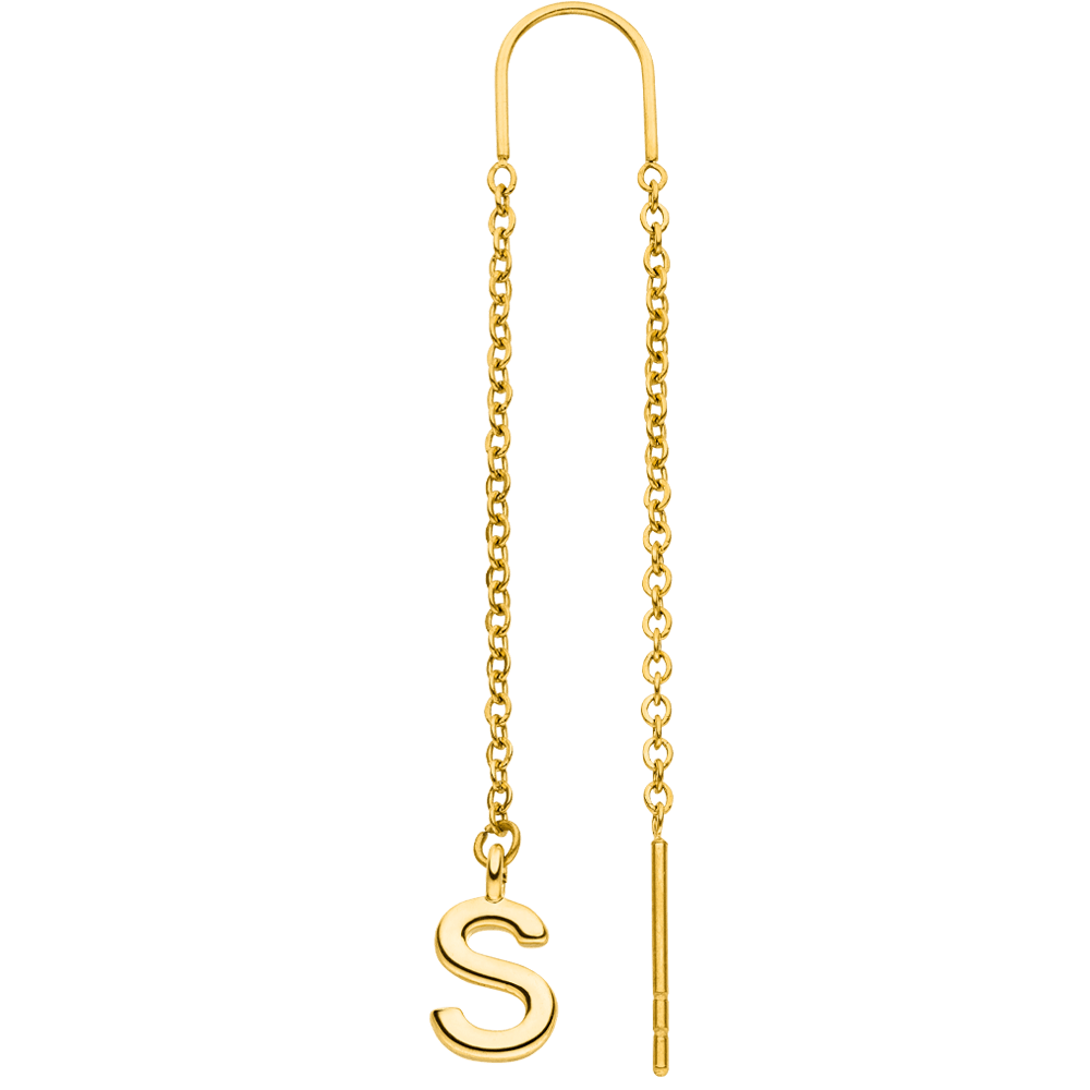 Letter earrings | 18K gold-plated