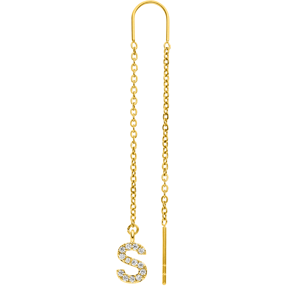 Letter earrings | 18K gold-plated