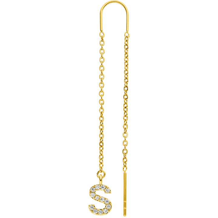 Letter earrings | 18K gold-plated