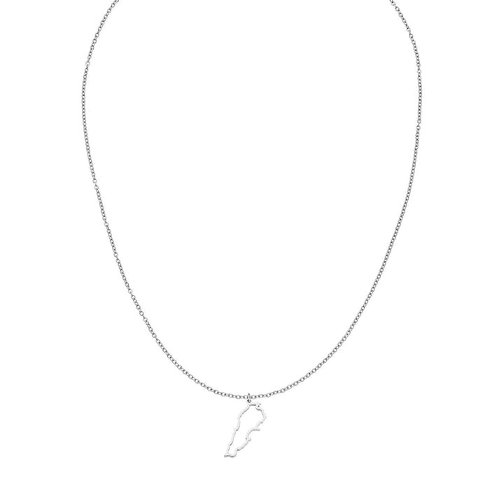 Libanon Kette silber Länderkette wasserfest Libanesische Landumriss Kette