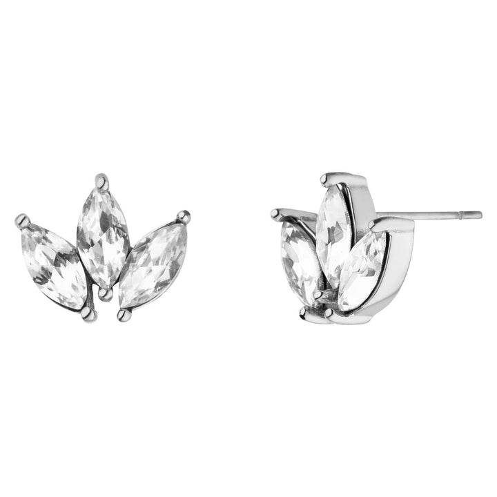 Lotus Blumen Ohrstecker silber wasserfest Edelstahl