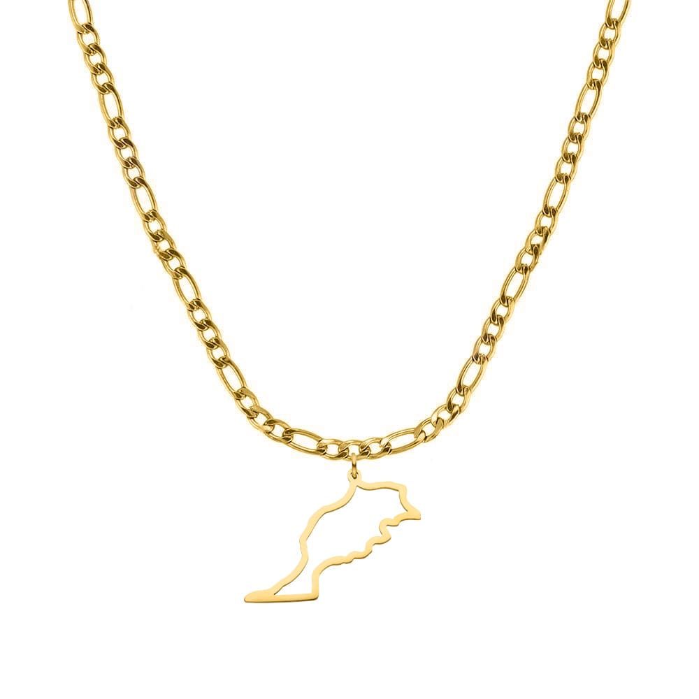 Marokko Land Kette Landumriss Figaro Gold Marokkanische Länderkette
