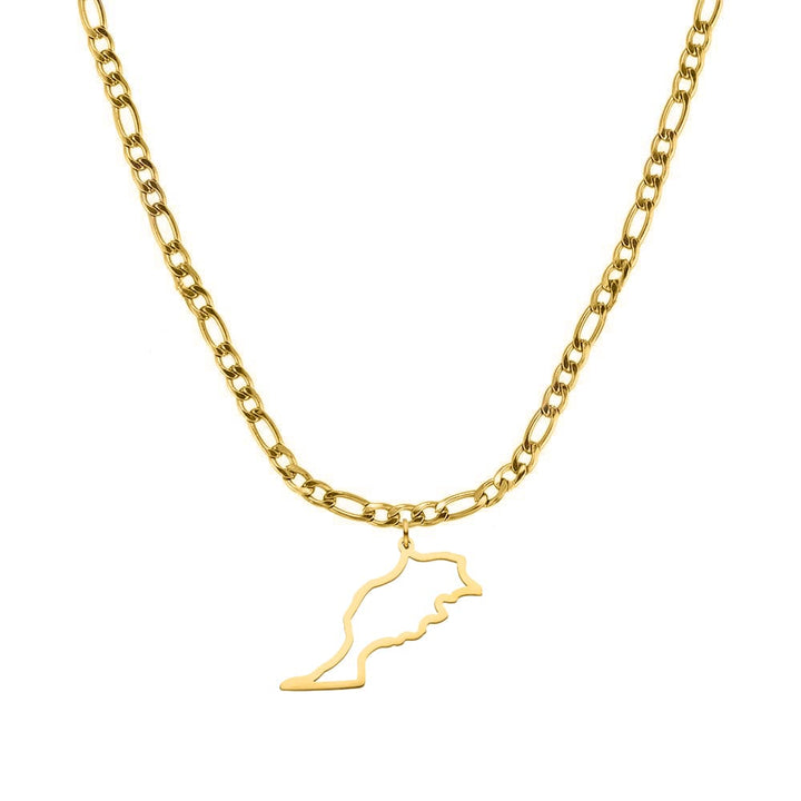Marokko Land Kette Landumriss Figaro Gold Marokkanische Länderkette