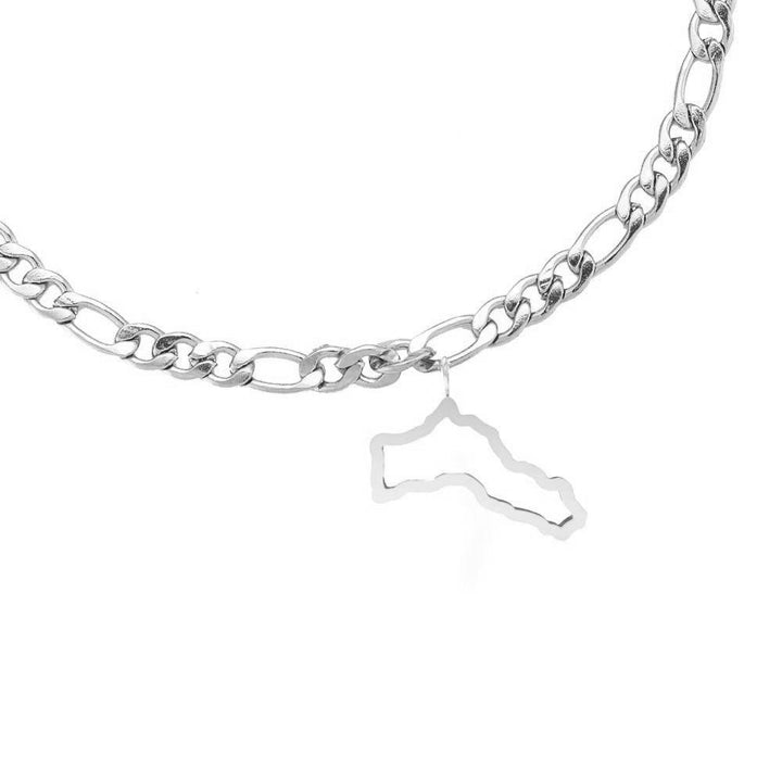 Kurdistan Armband silber kurdischer Landumriss wasserfest