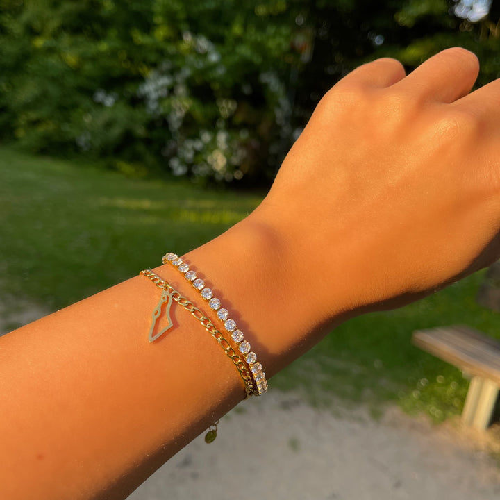 Damen Armbänder 18K vergoldet wasserfest