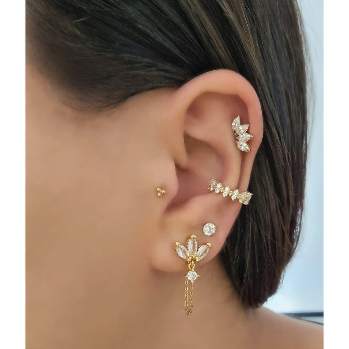 Titan Piercings Gold 18K vergoldet wasserfest nickelfrei