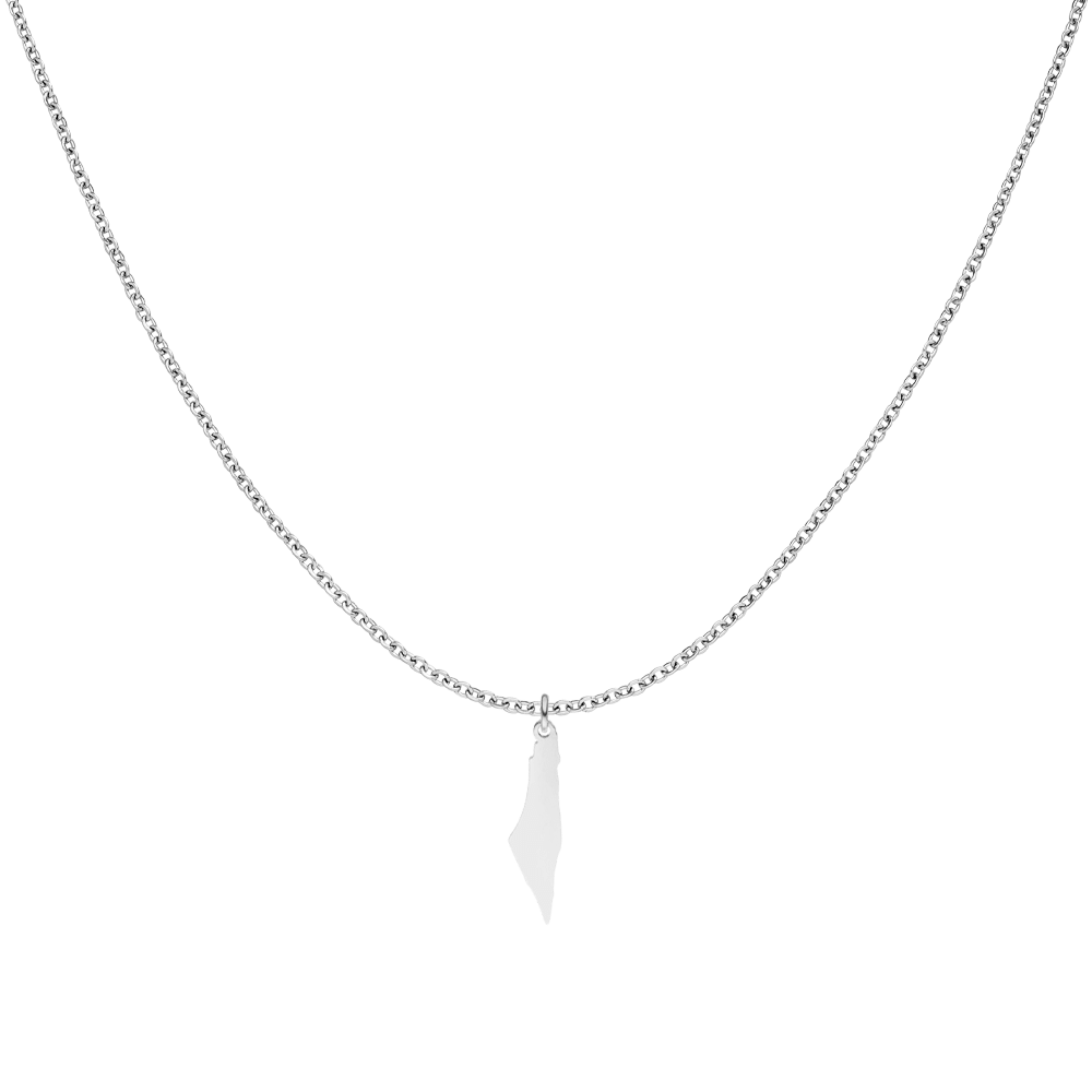 Palästina Landanhänger Kette silber Filigran Palästinensische Länderkette