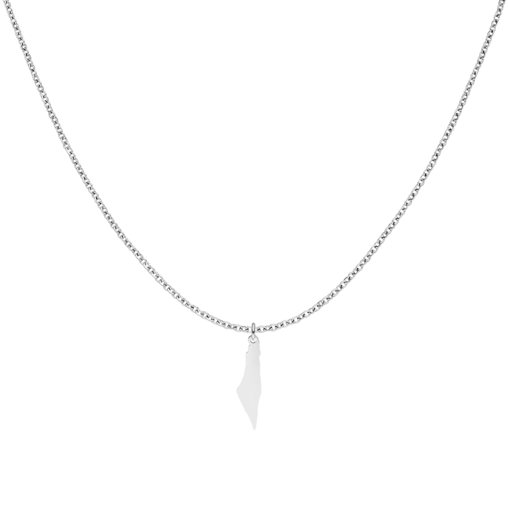 Palästina Landanhänger Kette silber Filigran Palästinensische Länderkette