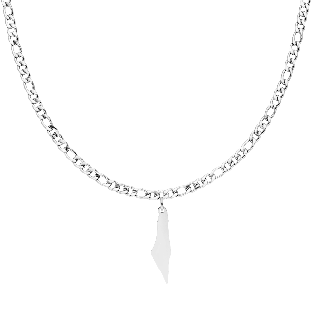 Palästinakette silber palästinensische Länderkette Landumriss Figaro Palästina