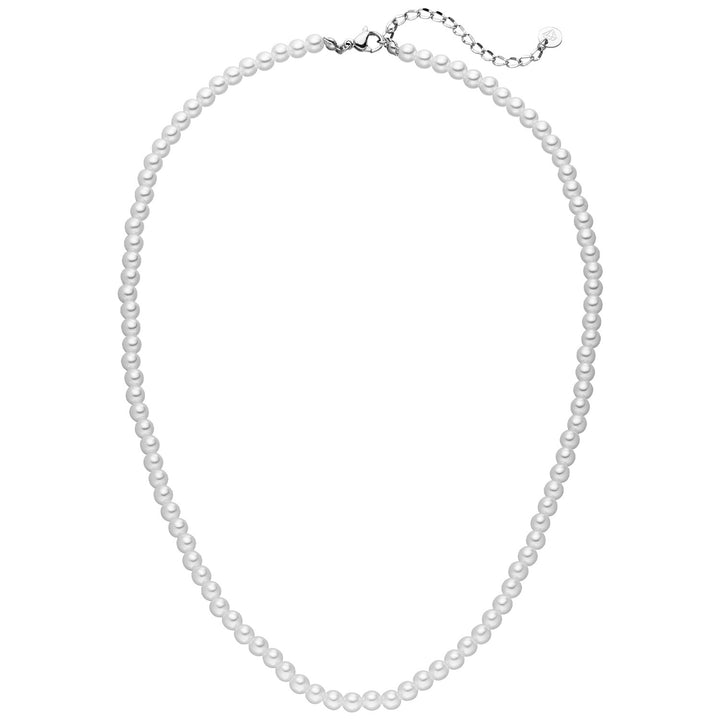 Perlen Kette Silber Edelstahl wasserfest Damen