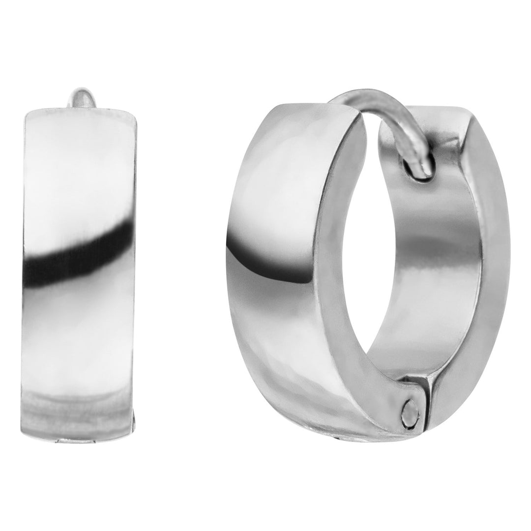 Dezente Huggies Ohrringe Silber Edelstahl wasserfest schlicht