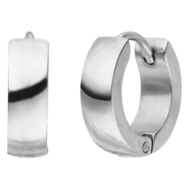 Dezente Huggies Ohrringe Silber Edelstahl wasserfest schlicht