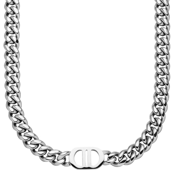 Dicke Kette Silber Gourmet aus Edelstahl wasserfest