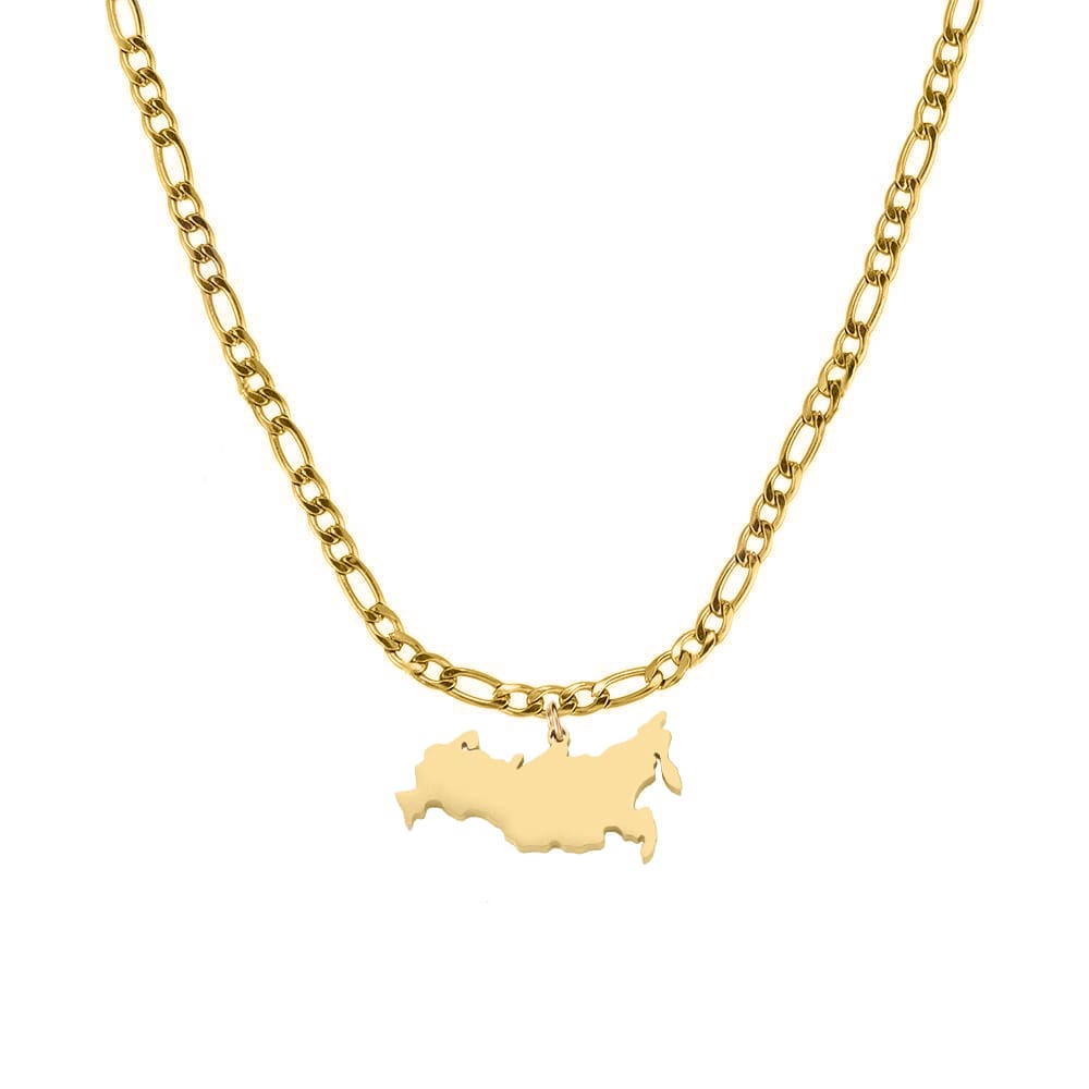 Russland Kette gold Landumriss russische Länderkette Russlandkette wasserfest
