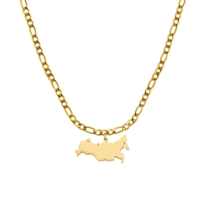 Russland Kette gold Landumriss russische Länderkette Russlandkette wasserfest