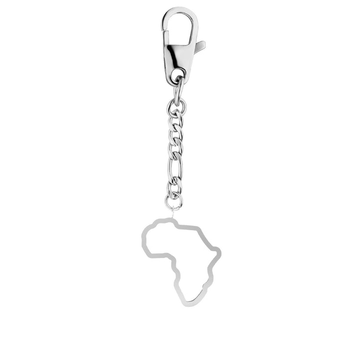 Afrika Schlüsselanhänger silber Afrikanischer Landumriss Edelstahl wasserfest