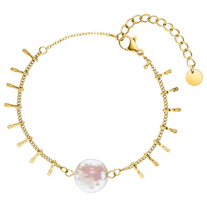 Perlmutt Armband gold wasserfest 18K vergoldet