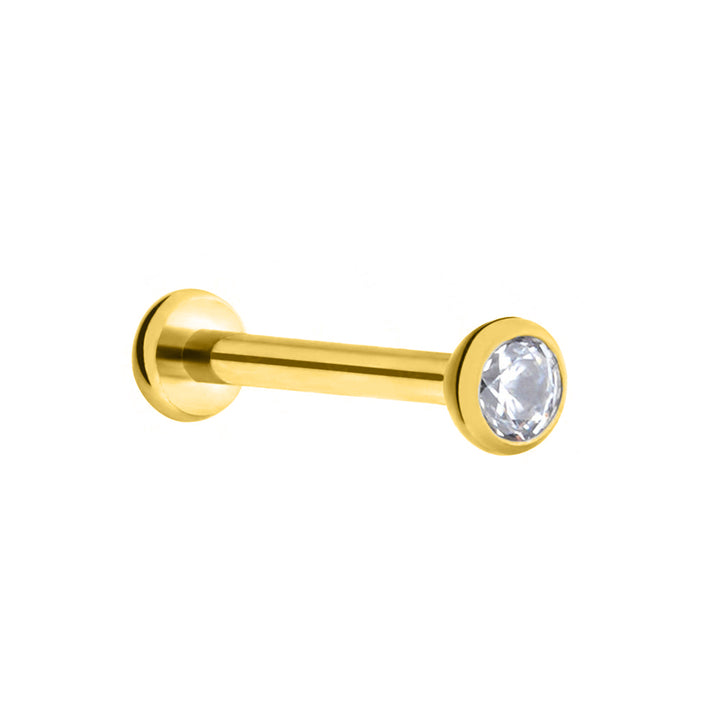 Titan Piercing 18K vergoldet Zirkonia antiallergisch
